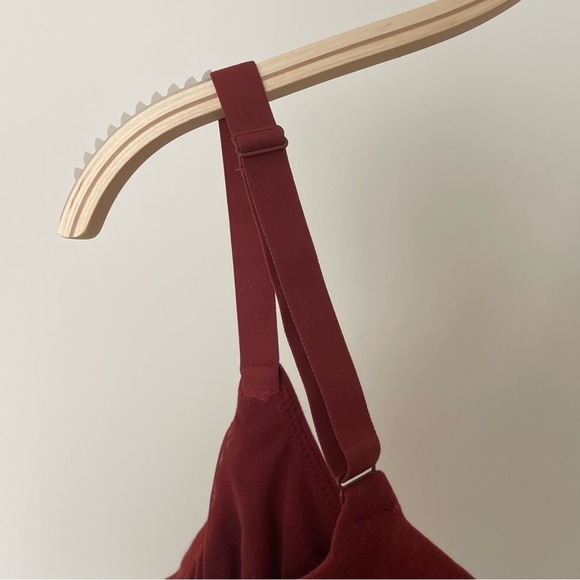 NWT‎ SKIMS Cotton Jersey T-Shirt Bra Sangria 46DD - Picture 8 of 9